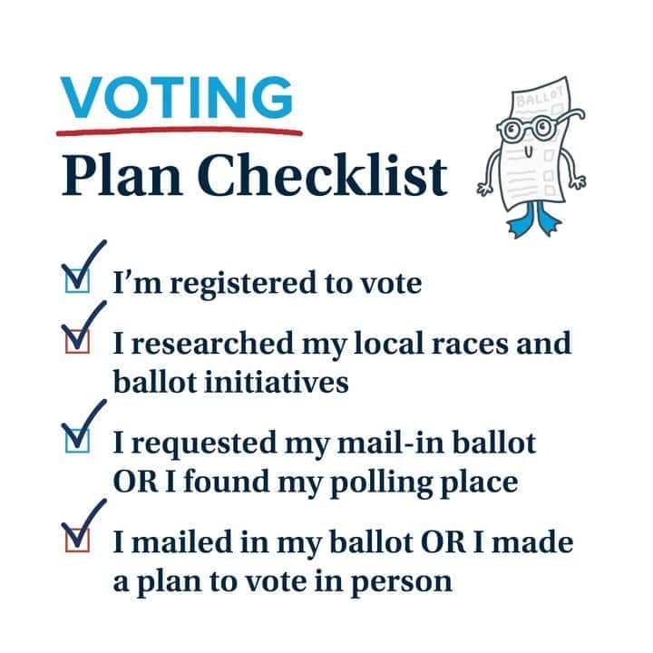 のインスタグラム：「Election day is only 3 (!) weeks away—are you voter ready? Share your voting plan with us below 🗣 ⬇️」