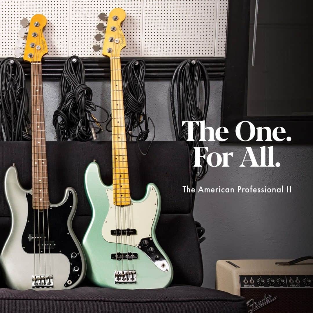 Fender Guitarさんのインスタグラム写真 - (Fender GuitarInstagram)「Introducing the Fender American Professional II - an evolution of our most trusted series played by more artists than any other. Featuring fresh Fender colors, new rolled edges on our iconic “C”-shaped necks and V-Mod II pickups custom voiced for pure, perfectly-balanced tone, this versatile series sets the standard by which all electric guitars and basses are measured. It is truly the one — for all. Learn more via link in bio.」10月14日 1時00分 - fender