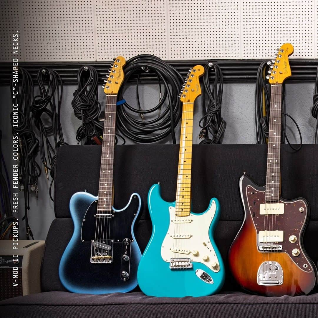 Fender Guitarさんのインスタグラム写真 - (Fender GuitarInstagram)「Introducing the Fender American Professional II - an evolution of our most trusted series played by more artists than any other. Featuring fresh Fender colors, new rolled edges on our iconic “C”-shaped necks and V-Mod II pickups custom voiced for pure, perfectly-balanced tone, this versatile series sets the standard by which all electric guitars and basses are measured. It is truly the one — for all. Learn more via link in bio.」10月14日 1時00分 - fender