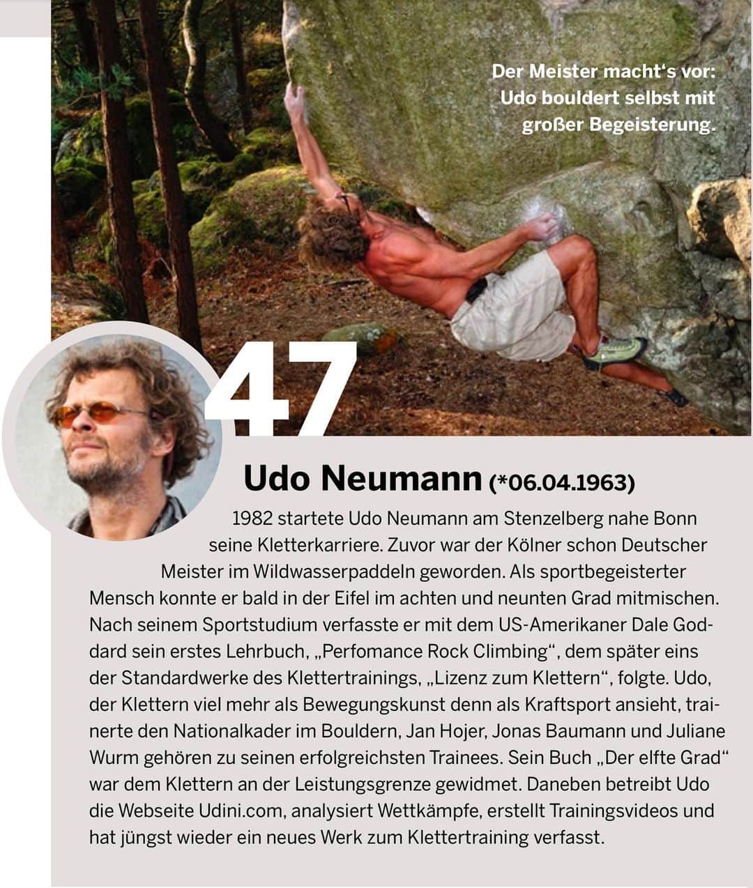 ウド・ノイマンさんのインスタグラム写真 - (ウド・ノイマンInstagram)「Honored to be featured in @klettern.magazin 25 year jubilee issue as an influential German climber! #climbinginthe80s #boulderingisthebest #bouldering #climbing #iamlegend #performancerockclimbing #lizenzzumklettern #derelftegrad #klettertraining」10月14日 1時07分 - _udini_