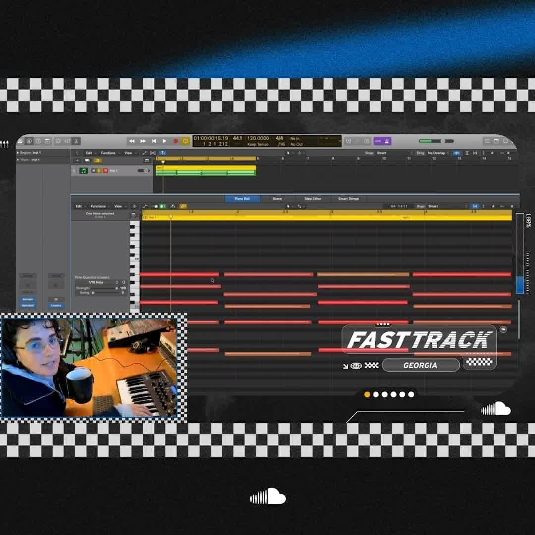 サウンドクラウドのインスタグラム：「🎹 @georgiauk showed us how to make an upbeat, feel good beat on #FastTrack. Rewatch the creation process and listen in full on SoundCloud. 🎧 Link in bio.」