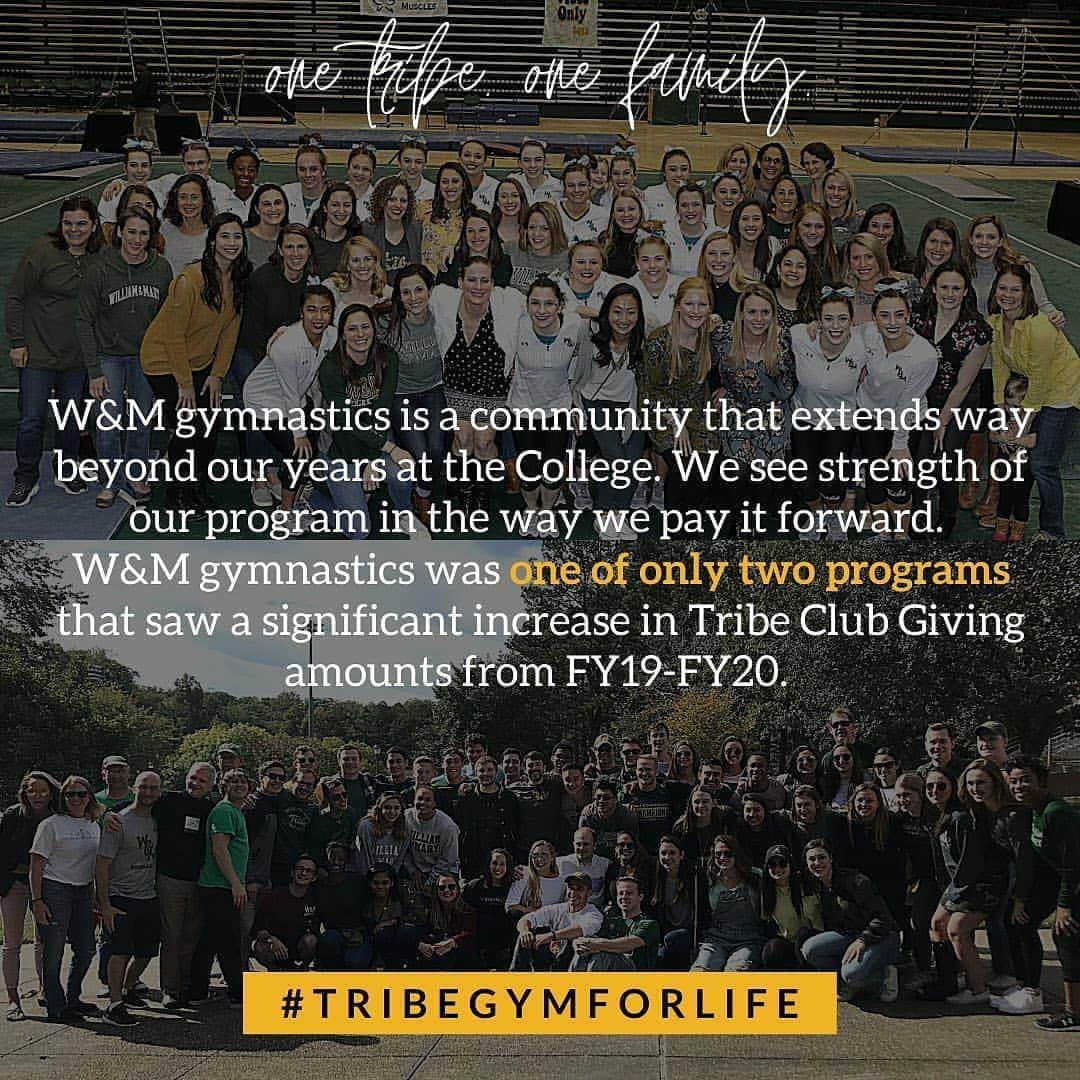 Inside Gymnasticsさんのインスタグラム写真 - (Inside GymnasticsInstagram)「#SavetheTribe7   Reposted from @savewmgym ❗️DID YOU KNOW❗️  Did you know that W&M gymnastics (men’s and women’s combined) was one of only two programs that increased giving by substantial amounts from FY19-FY20?   If you haven’t submitted your pledge, you can do so on our website: www.savetribegymnastics.com❕  #tribegymforlife #savewmgymnastics #savethetribe7」10月14日 3時25分 - insidegym