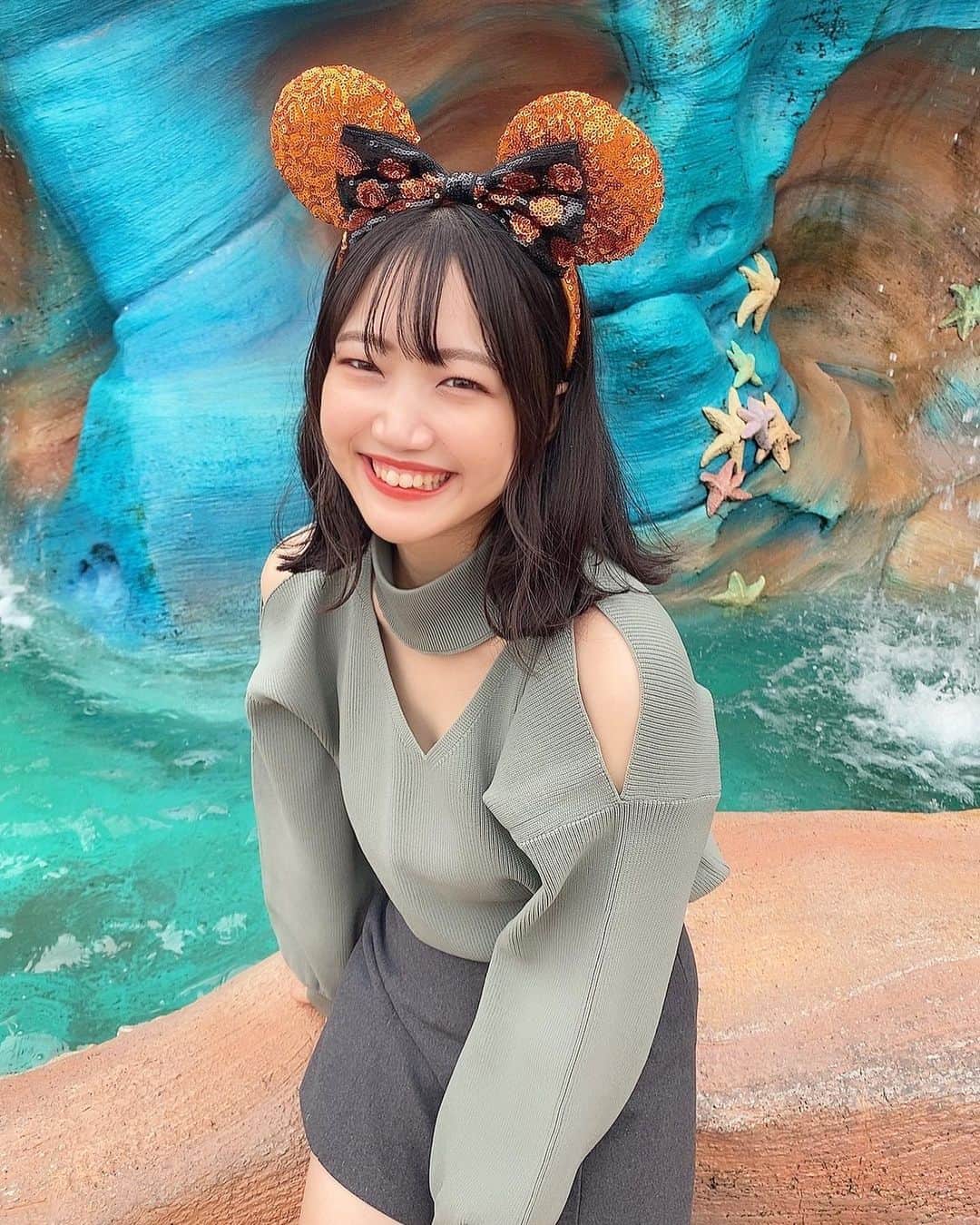 鈴木志歩のインスタグラム：「굿모닝☀️ . 今日もお仕事頑張るぞっ♡ . . #tokyodisneysea #disneysea #tds #disney #tokyo #얼짱 #얼스타그램 #모델 #오오티디 #데일리룩 #페션 #페션스타그램 #오늘의훈녀」