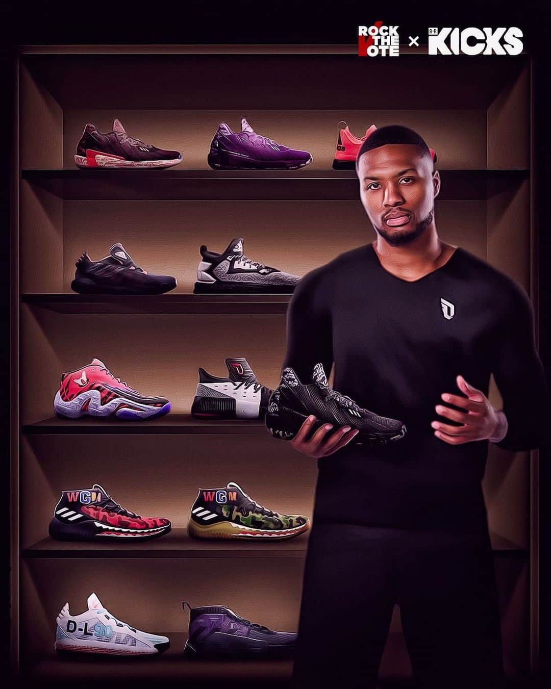 デイミアン・リラードのインスタグラム：「7 signature shoes in with @adidashoops! List your favorite shoe and colorway from my line. /// #YKWTII ⌚️」