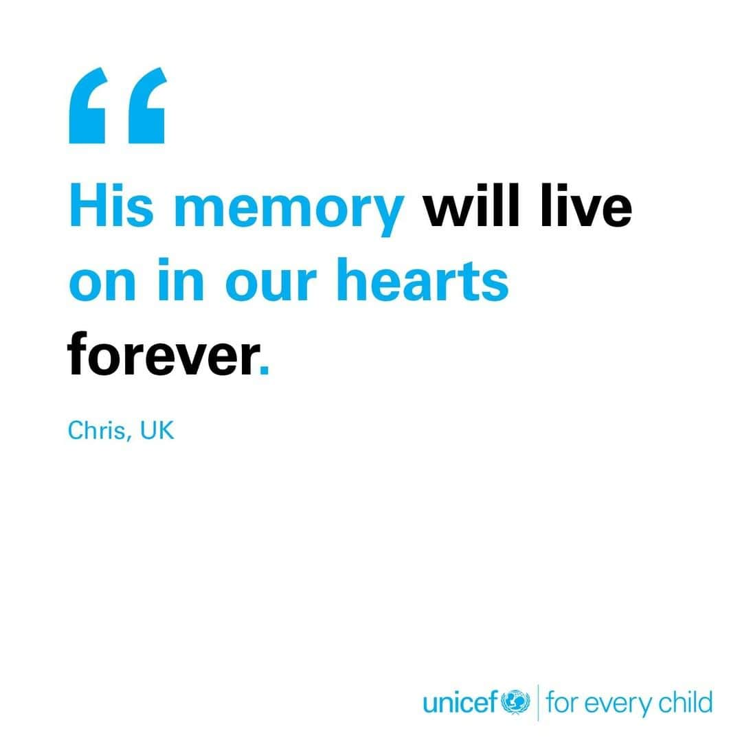 unicefさんのインスタグラム写真 - (unicefInstagram)「“Our first child, Henry, was stillborn at 38 weeks. It’s almost impossible to describe the overwhelming grief caused by the unexpected death of your child, but I believe it to be the single most devastating event that any parent can experience. He was here for but a moment, yet his memory will live on in our hearts forever. I want the world to know that talking to bereaved parents about their babies that have died doesn’t remind us that they died – we haven’t forgotten. It reminds us that they lived, and that you remember them – and that is a precious gift.” Chris, UK.」10月14日 9時05分 - unicef