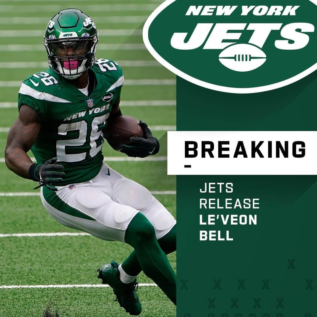 NFLさんのインスタグラム写真 - (NFLInstagram)「Jets release RB Le'Veon Bell.」10月14日 9時57分 - nfl