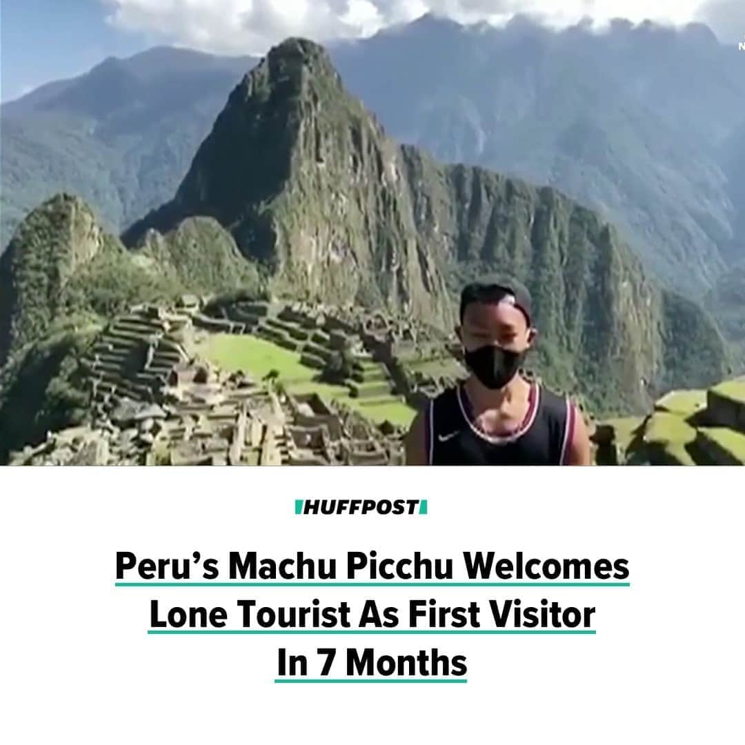 Huffington Postさんのインスタグラム写真 - (Huffington PostInstagram)「A Japanese tourist whose trip to Peru got unexpectedly extended due to the COVID-19 pandemic finally got to check a major item off his bucket list this weekend.⁠ ⁠ Jesse Katayama toured Machu Picchu, the 15th century Inca citadel in the Andes Mountains, on Sunday. And aside from a number of guides, the 26-year-old was the site’s only visitor. ⁠ ⁠ Katayama, a boxing instructor from Osaka, Japan, had planned to visit Machu Picchu on March 16. Although his ticket had been purchased in advance, the Peruvian government closed the site, as well as other attractions, that day to curb the spread of the coronavirus. Given the cost and uncertainty of travel during the pandemic, Katayama opted to extend his stay rather than return to Japan in hopes that Machu Picchu would reopen. ⁠ ⁠ Alejandro Neyra, Peru’s culture minister, said Monday that Katayama had been granted special access to Machu Picchu even though the site remains off-limits to visitors. ⁠ ⁠ “He had come to Peru with the dream of being able to enter,” Neyra told The New York Times. “The Japanese citizen has entered together with our head of the park so that he can do this before returning to his country.”⁠ ⁠ For the past seven months, Katayama has been living in an apartment in Aguas Calientes, the town from which many tourists begin Machu Picchu expeditions.  Thanks to profiles in Peruvian news outlets, he’s also become a local celebrity and has passed the time by teaching boxing classes to children and studying for fitness certification exams. ⁠ ⁠ “I thought I would never make it to Machu Picchu as I was expecting it won’t open within this year, but I was OK with it because I had a great time here,” Katayama told CNN. Noting that he’ll return to Japan on Friday, he added, “I will definitely cry. These seven months have been very special to me. I have discovered a new part of me.”⁠ ⁠ Read more at our link in bio. // 📷 NBC News Now // 📝 @curtismwong」10月14日 22時20分 - huffpost