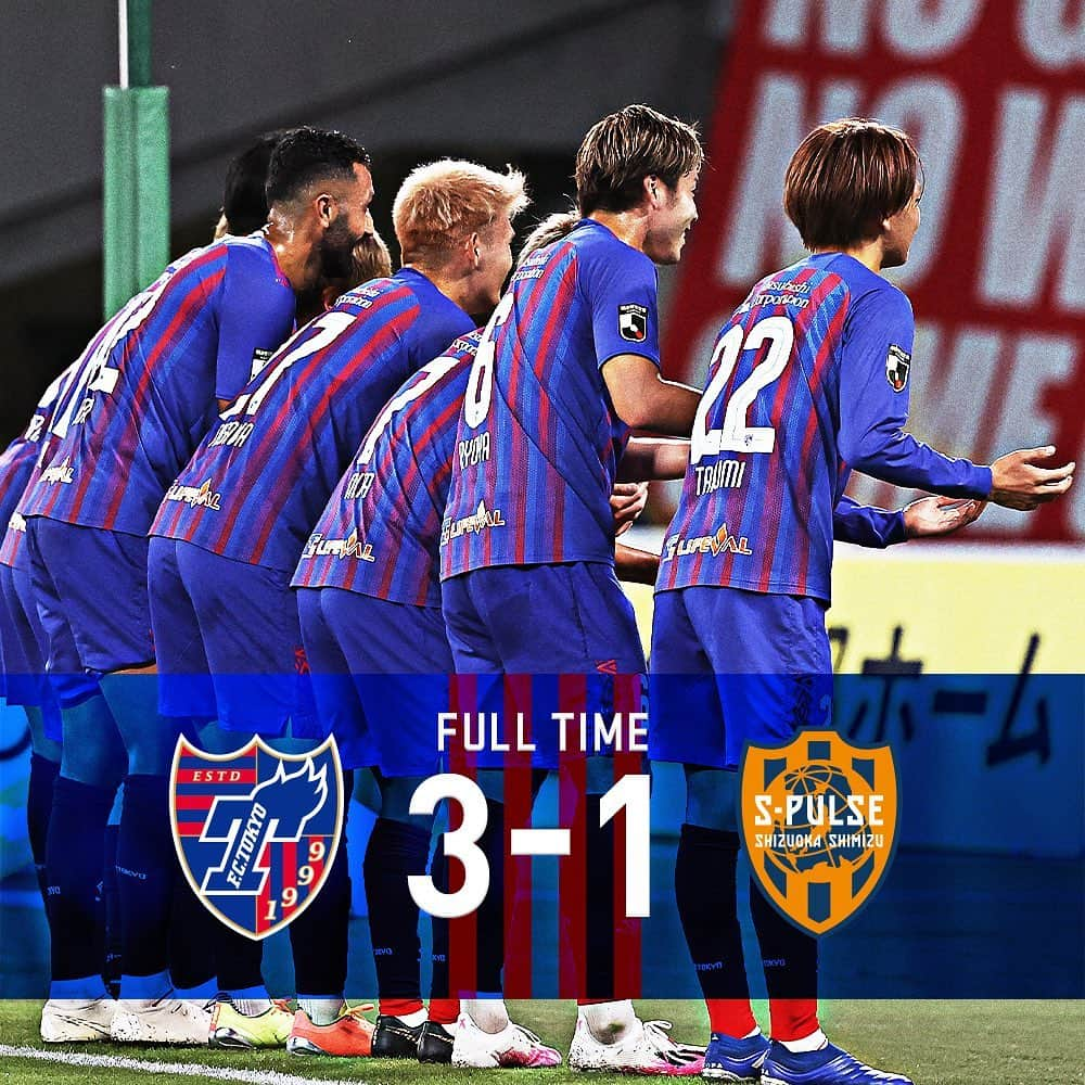 FC東京オフィシャルグッズさんのインスタグラム写真 - (FC東京オフィシャルグッズInstagram)「🔵🔴 #FULLTIME #TokyoShimizu  2020明治安田生命J1リーグ第22節 #FC東京 3-1 #清水エスパルス  亨介、ケンスケ、アダの３ゴールで快勝!!!!!!!👏👏👏🔵🔴 嫌な流れを引きずらず、ホーム味スタで勝利です!!!!!!!!!!!!!💪💪💪 @fctokyoofficial  #STAYWITHTOKYO #FC東京 #fctokyo #tokyo」10月14日 22時51分 - fctokyoofficial