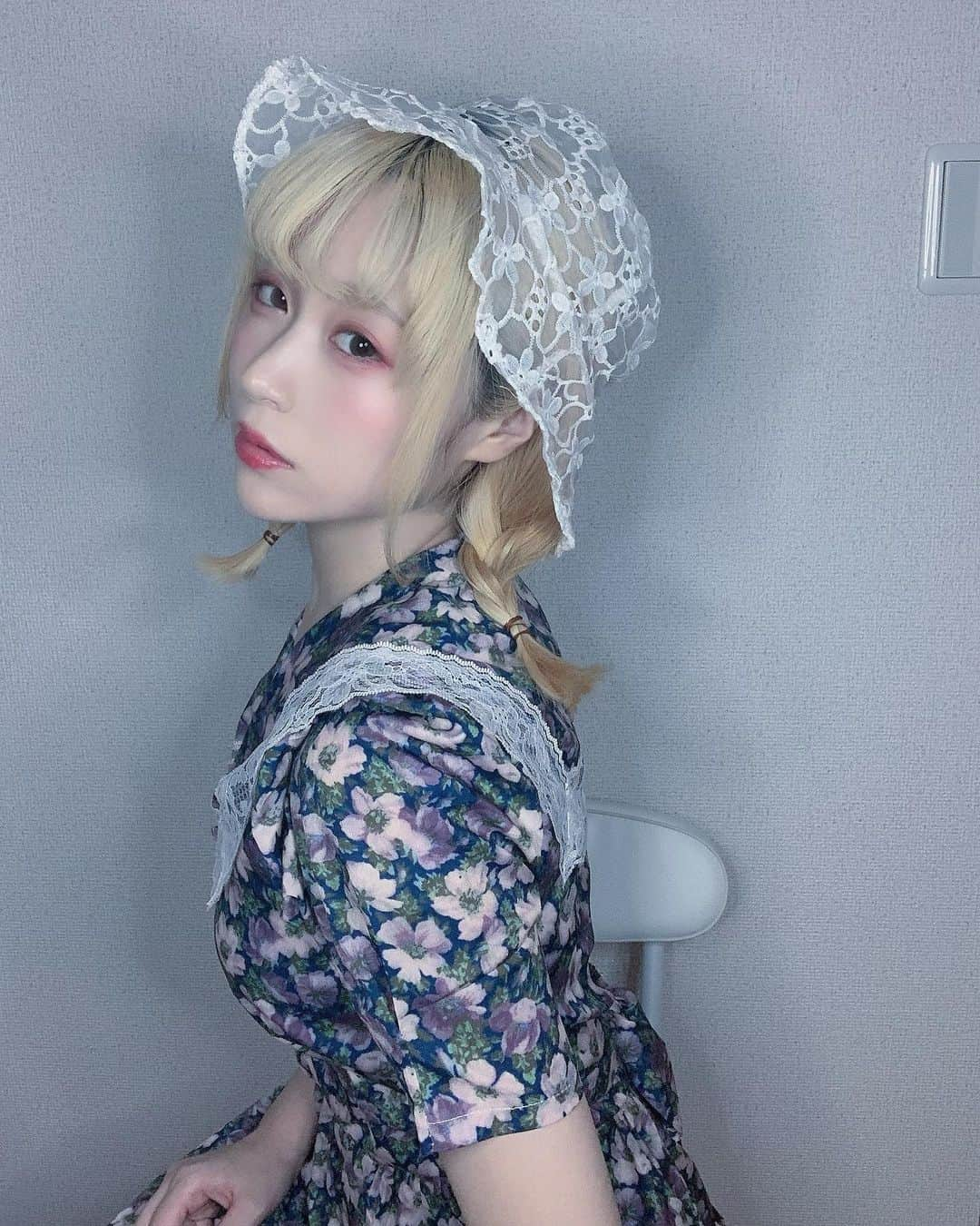 モニ子のインスタグラム：「お気に入りなのでインスタにも載せるね, , , , #コーデ記録 #💐　#服 #ワンピース　#japan_of_insta」