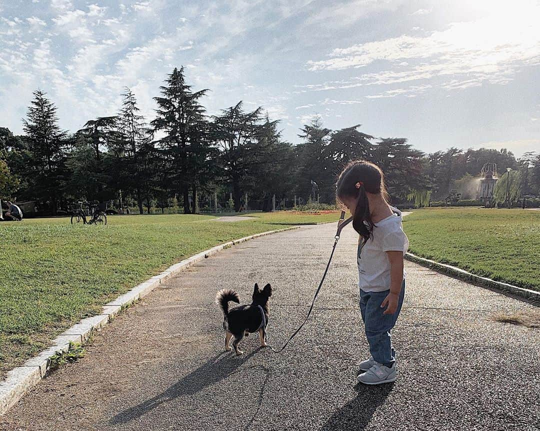 木下有希子さんのインスタグラム写真 - (木下有希子Instagram)「昨日の娘ちゃん 最近また始まりました。 知らない人にも"ばばーい"って ずっと言ってます😂😂 リード持って散歩しながら挨拶もして 彼女は忙しそうでした👏🏻笑 楽しかったね〜またいっぱい遊ぼう🥰  Ps.今日娘を始めて味仙に連れてったんだけど 青菜炒めをバクバク食べててびっくり😂 野菜食べれるじゃーん🙊 そしてずっと  "Mama more more!!!"って言ってくる😂 もーかわいすぎ🥺  #２歳女の子 #女の子ママ #公園遊び #犬散歩 #娘が可愛い #たまに怪獣 #愛してるよ #dogstagram #dogs #チワワのいる暮らし  #momlifestyle #girlmom #momlifebelike  #loveubaby #babystagram #everydaytogether」10月14日 23時18分 - ykk_1220