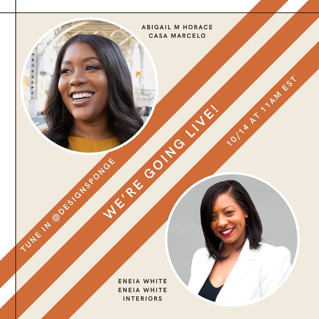 Grace Bonneyのインスタグラム：「Join us for another IG Live with Abigail Marcelo Horace of @casamarcelo.co & Eneia White of @EneiaWhiteInteriors at 11am EST TODAY! ⠀ ⠀ We will be touching on how to get your start, knowing and negotiating your value as a woman of color in the Interior Design workplace, navigating the Corporate world, and developing your creative process! See you there!」