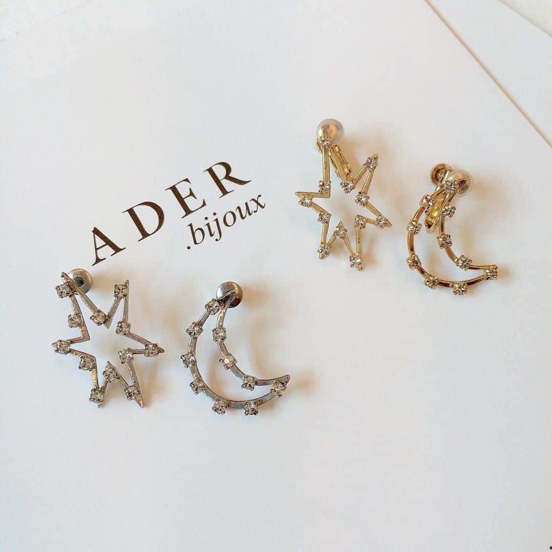 bijouxthreecさんのインスタグラム写真 - (bijouxthreecInstagram)「【ADER】 新作のピアス・イヤリング。 人気のスター＆ムーンのアシンメトリー デザインです🌙✨ ・ #aderbijoux  #アデルビジュー  #イヤリング #earrings  #jewelry  #vintage #bijouxthreec #ビジュースリーク #新潟 #古町」10月14日 14時43分 - bijouxthreec