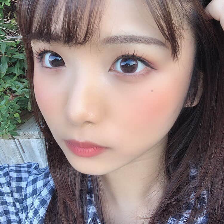 山本ゆうかのインスタグラム：「近い。 眉毛痒くてかいたからちょっと消えてる;(´◦ω◦｀):」