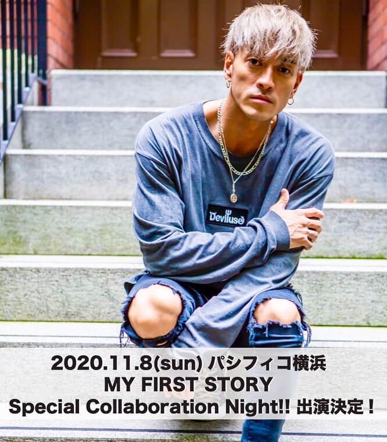 のインスタグラム：「神奈川・パシフィコ横浜 6days、12公演 11/8(日)19:30公演 MY FIRST STORY Special Collaboration Night!! コラボアーティストアーティスト発表!!  ○KOJI(SWANKY DANK)  オフィシャル2次抽選先行中！ ※10/18(日)23:59迄 https://eplus.jp/mfs2020/  公演概要↓↓↓↓  MY FIRST STORY TOUR 2020 Special Collaboration Night!! 2020年11月8日（日）パシフィコ横浜 国立大ホール 開場 18:30 開演 19:30 前売 6,800円（税込）  ▶ LIVE MY FIRST STORY  GUEST KOJI(SWANKY DANK) ちゃんみな ナノ 山中拓也(THE ORAL CIGARETTES) and more!  ▶ INFORMATION KMミュージック　045-201-9999」