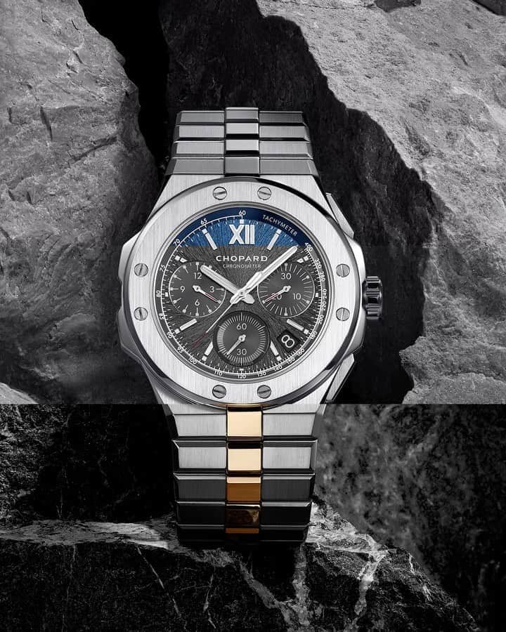 のインスタグラム：「A top-flight chronograph available in three contemporary & elegant versions. Which one will be yours?  #ChopardAlpineEagleXLChrono  #ManWithAVision」