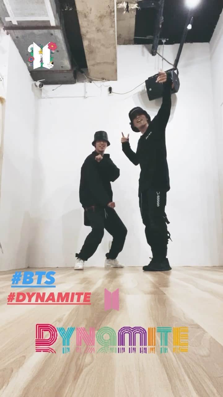 のインスタグラム：「@ginga_bbwavy と #BTS の #dynamite  踊ってみた👍👍👍」