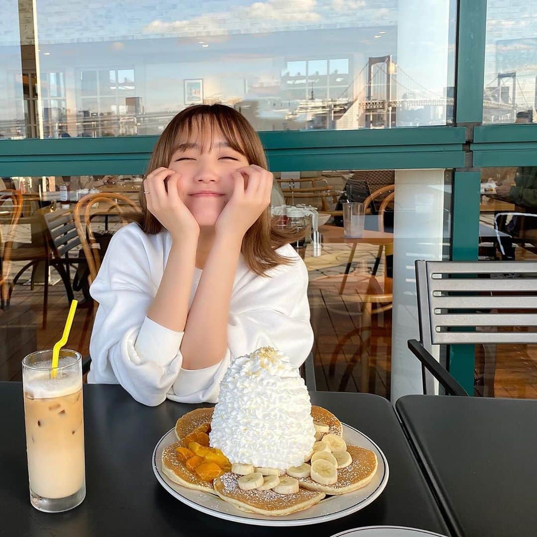 加藤玲奈のインスタグラム：「🥞🥺🧡」