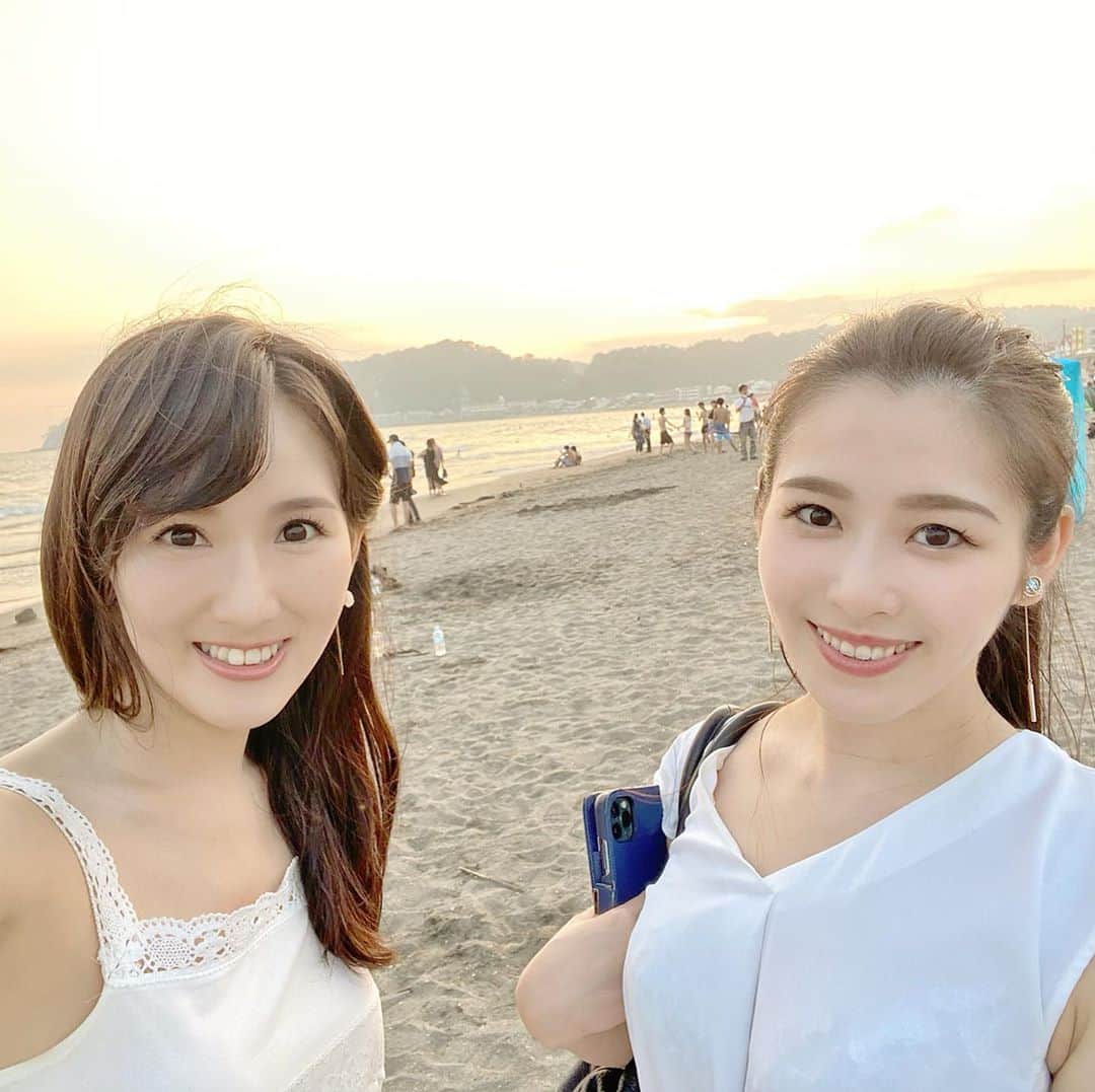 谷中麻里衣のインスタグラム：「Memories of summer ☀️  夏の思い出🐬 碧ちゃんと鎌倉へ🥰  ずっとマスクしてた影響か喉が渇いて、報国寺にてお抹茶、そして以前取材したカフェでドラフトティーと、お茶尽くし🍵 実は碧ちゃんのお姉様と私は大学の茶道サークルが一緒でした💕  #鎌倉#抹茶#報国寺玉木碧#セントフォース#chabakka#ドラフトティー#茶道」