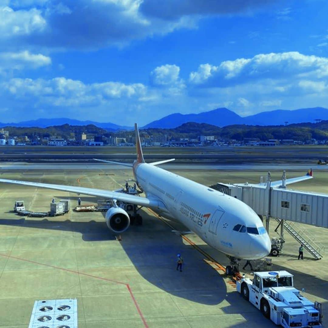 アシアナ航空日本地域公式アカウントさんのインスタグラム写真 - (アシアナ航空日本地域公式アカウントInstagram)「.﻿ 【久しぶりの運航】﻿ 昨日（2020/10/13）、運航見合わせから約7ヶ月振りに福岡⇄ソウル便の運航が行なわれました。﻿ ﻿ 福岡の地に久しぶりのアシアナ機体✈︎✈︎✈︎﻿ ﻿ ソウル→福岡区間は、貨物専用機としての運航だった為、本格的な運航再開✈︎とまではいきませんでしたが、近いうちに定期便再開を目指して引き続き状況を見守りたいと思います。﻿ ﻿ この度、九州から海外へのご帰国にアシアナ航空をご利用下さいまして誠にありがとうございました。﻿ ﻿ 次の福岡空港での運航は、10月28日です。﻿ 同じく、海外へのご帰国/ご出張専用となるので、片道区間のみご搭乗頂ける便となります。﻿ ﻿ #アシアナ航空#アシアナ#海外旅行#アシアナで行く#ANAさんありがとうございます#アシアナグラム#アシアナ旅行計画」10月14日 19時45分 - asiana.jp_official