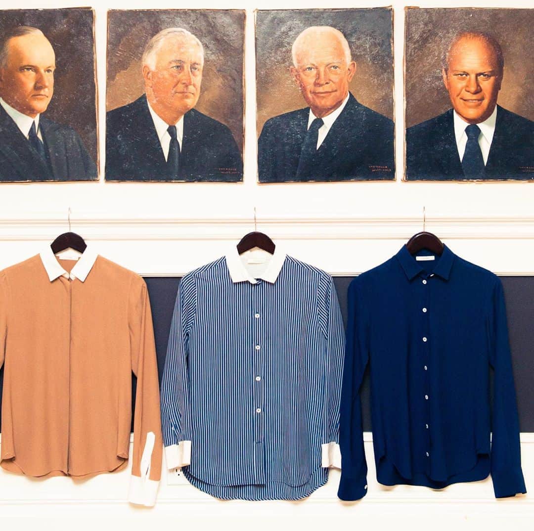 ボビー・ブラウンのインスタグラム：「From my presidential portrait collection shown with my favorite @celine shirts reminder to #vote. I have. Also a reminder to buy classics. They don’t go out of style. Photo by @jakerosenberg」