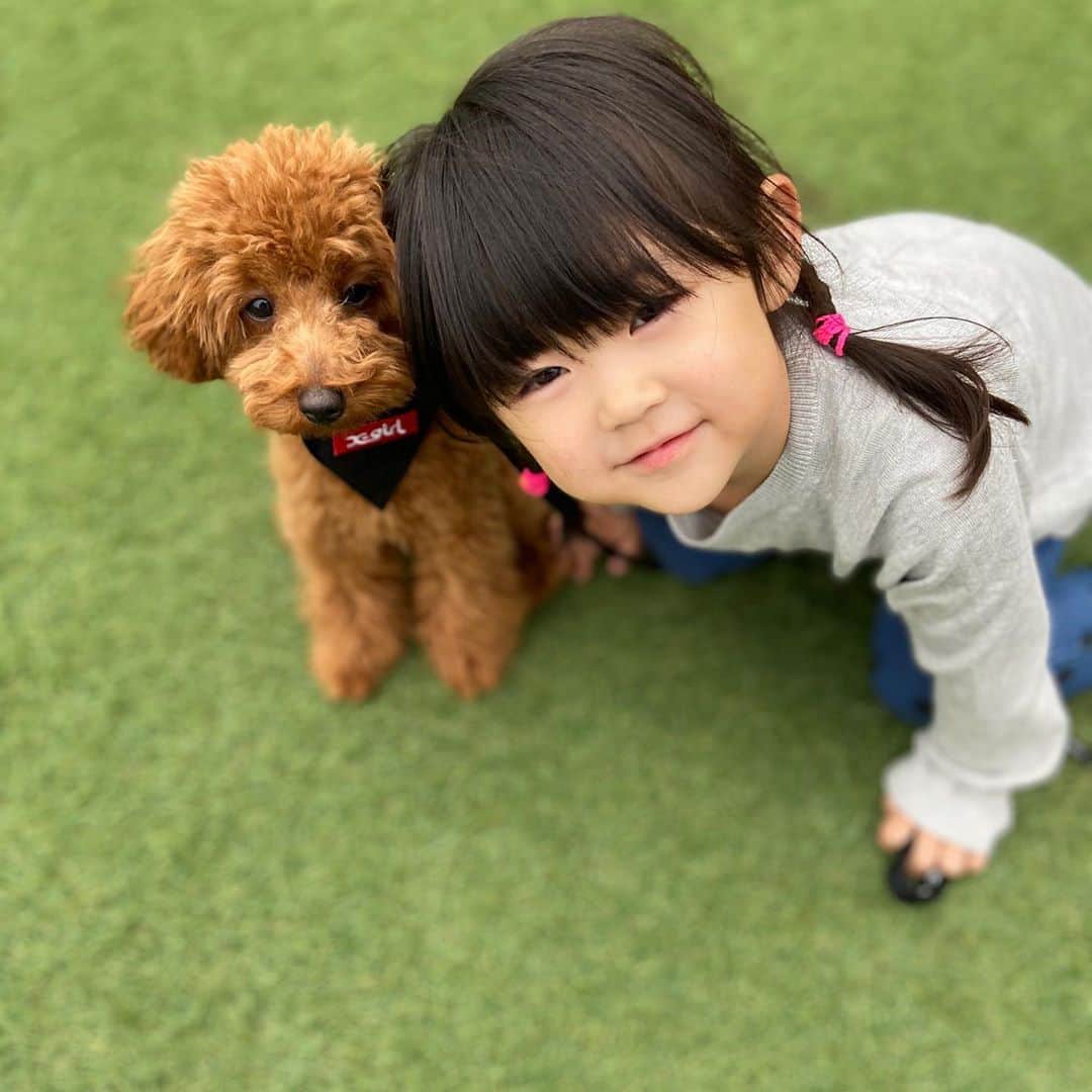大菅小百合のインスタグラム：「台風の影響で延期になった運動会が今日だった娘‼️🏃‍♀️✨残念ながら会場での応援はできなかったけどLive映像で頑張ってる姿を見ることができて感動しちゃった😭 イイ顔して帰ってきました💕 ・ ・ ・ #運動会 #障害物競争に #パプリカ踊って #パラバルーン #お疲れ様 #よく頑張ったね #幼稚園での初ビックイベント #会場へは行けなかったけど #DVD頼んであるから楽しみ」