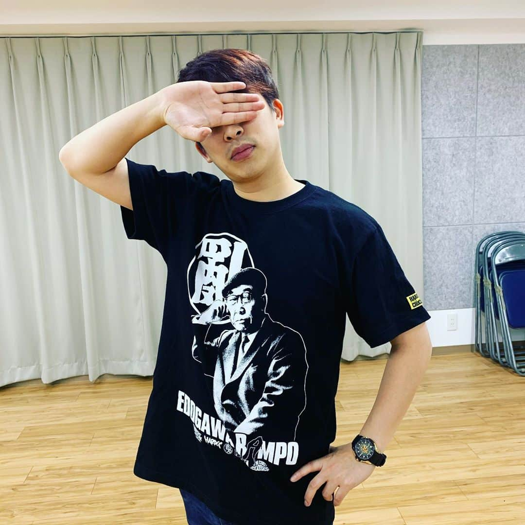 斉藤正伸（ジャガモンド）さんのインスタグラム写真 - (斉藤正伸（ジャガモンド）Instagram)「#映画Tシャツ ならぬ #文豪Tシャツ #江戸川乱歩 #ハードコアチョコレート #コアチョコ #映画チンピラ #ジャガモンド」10月14日 20時30分 - mondmasa