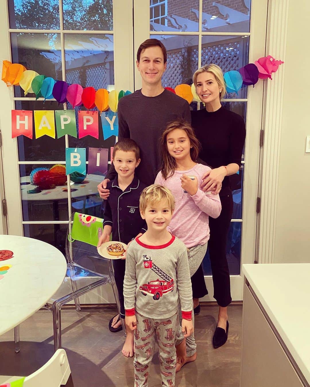 イヴァンカ・トランプのインスタグラム：「Happy Birthday, Joseph! 🎉 We love you so much, and we DONUT know what we would do without you! 🍩  ... Early morning celebration for our Joseph, reflecting on 7 years of the happiest memories!」