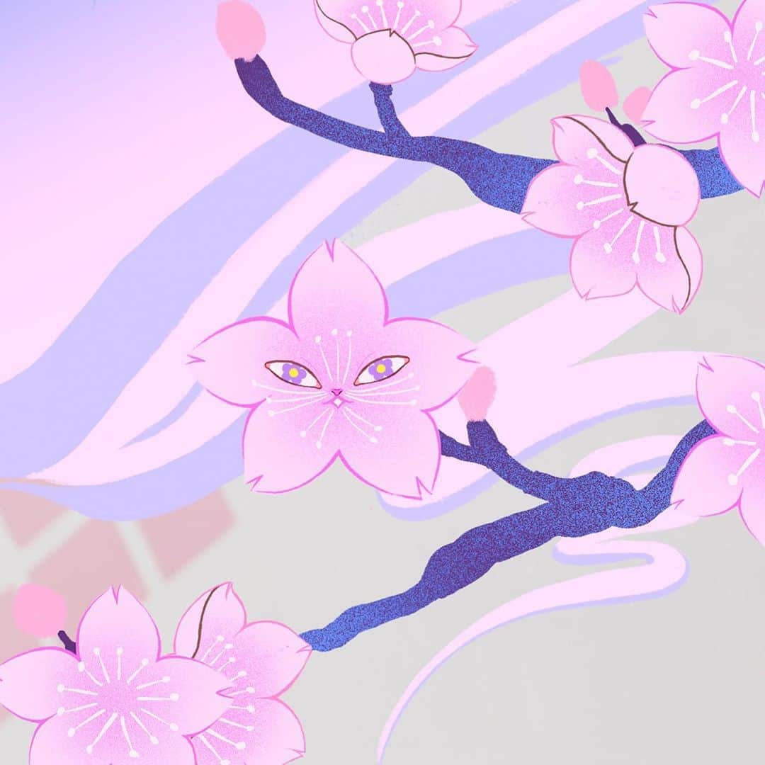 晴日のインスタグラム：「桜猫。」
