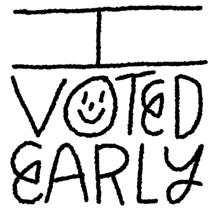 のインスタグラム：「I actually haven’t voted yet because here in Oregon we don’t get our mail in ballots until next week. If you are able to vote now, do it! Once you’ve done it post a pic in your stories and if you search “sturgill” in gif/stickers area you can post this graphic I made for @artofvotingearly. Let’s Go!!!!!!!」