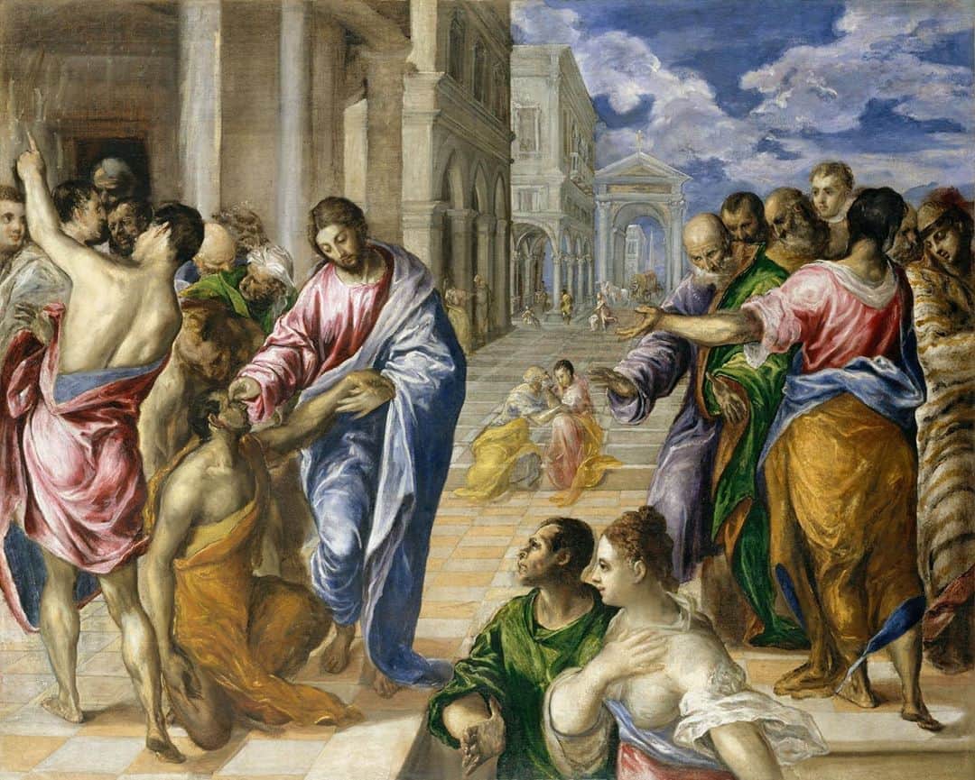 のインスタグラム：「Today on #WhiteCaneDay—an annual day of awareness to celebrate the achievements and abilities of those who are blind or visually impaired—we invited artist #CarmenPapalia to respond to a work in The Met's collection. ⁣ ⁣ He chose El Greco's "Christ Healing the Blind," writing:⁣⁣⁣ ⁣⁣⁣ "Strangers have stopped me numerous times to pray for me—most recently, while I was waiting for a prescription at the pharmacy. The time before that, I was at Banana Republic in Seattle.⁣⁣⁣ ⁣⁣⁣ Years ago, when I was hustling to get to a concert, someone told me that the cause of blindness was demons. He knelt in front of me and asked if I was ready to be forgiven. He offered that I may have done evil in a past life.⁣⁣⁣ ⁣⁣⁣ Then there was the time when I was encouraged to hide my cane so I wouldn’t curse my friend’s marriage.⁣⁣⁣ ⁣⁣⁣ Now, as I recall 'Christ Healing the Blind,' I can’t help but wonder—if the blind man was partially sighted, would it still be a miracle?  The words ableism, occularcentrism, visual primacy, corrective therapies and sterilization also come to mind.”  Tap the link in bio to learn more about #MetAccess programs for those who are blind or partially sighted, currently offered online.⁣⁣⁣ ⁣⁣⁣ 🎨 El Greco [Domenikos Theotokopoulos], (Greek, 1541–1614). Christ Healing the Blind, ca. 1570. @meteuropeanpaintings⁣⁣⁣ ⁣⁣⁣ #WhiteCaneDay⁣⁣⁣ #DisabilityAwareness⁣⁣⁣ #DisabilitySolidarity」