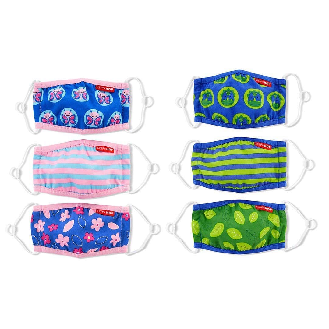 Skip Hopさんのインスタグラム写真 - (Skip HopInstagram)「We've got your little ones covered!😷ZOO® Adjustable Kids' Face Masks are here! Our cute & comfy reusable face mask sets feature soft and breathable cotton jersey plus adjustable over-the-ear straps for a custom fit! Are you team Butterfly or Dino (or why not both)!? 🦖🦋   #kidmask #facemask #skiphopzoo #skiphop」10月15日 3時28分 - skiphop