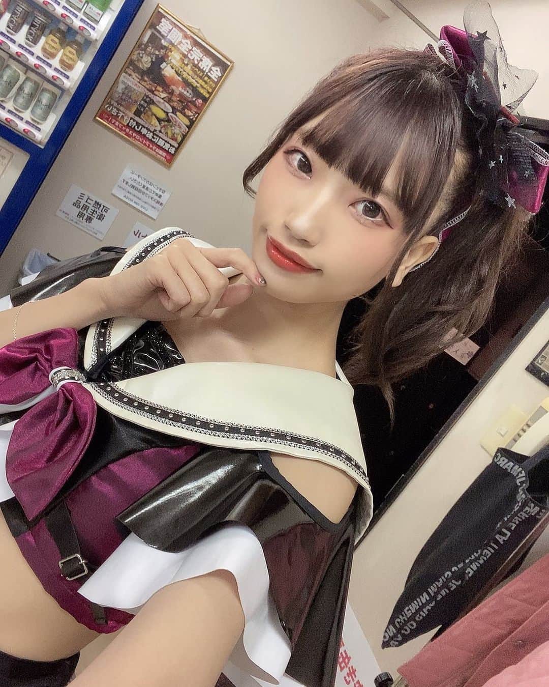 石原美沙紀のインスタグラム：「ライブ前に撮ったやつ🐰✨ #アイドル　#メイク #アイドル衣装　#サイドポニー　#モデル　#自撮り #followforfollowback #likeforlikes #love」