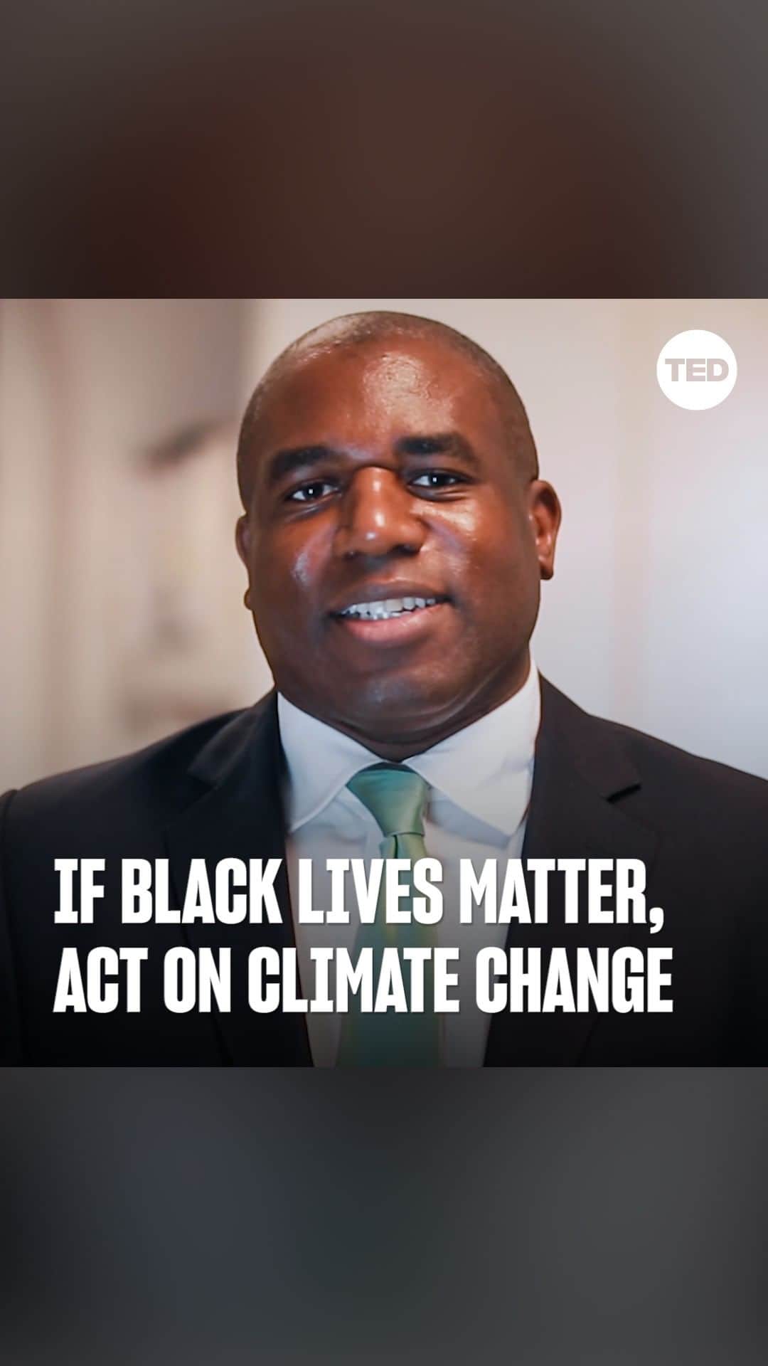 TED Talksのインスタグラム：「"Global warming is not your concern when you can't pay the heating bills," says British MP @david.lammy. "And you're not thinking about pollution when you're being stopped by the police." Yet climate justice and racial justice are inextricably intertwined, explains Lammy during last weekend's @TEDCountdown global launch event. Watch his full talk to learn about his vision for a climate movement that protects the planet and *all* of its people: http://t.ted.com/vL4zrIw」