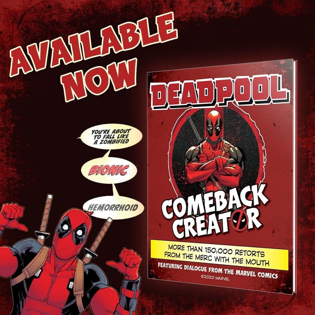 Marvel Entertainmentさんのインスタグラム写真 - (Marvel EntertainmentInstagram)「Trash talk like the Merc with a Mouth. 🤬 "The Deadpool Comeback Creator" is available now from @HarperBooks: spr.ly/Deadpool」10月15日 7時29分 - marvel