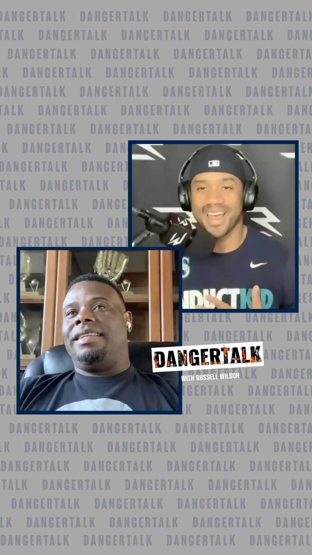 ラッセル・ウィルソンのインスタグラム：「Ken Griffey Sr told Junior growing up “don’t imitate anybody, BE YOU. All those names are taken, BE YOU.” I love that!!!  Subscribe to #DangerTalk today! Follow the link in my bio.☝️」