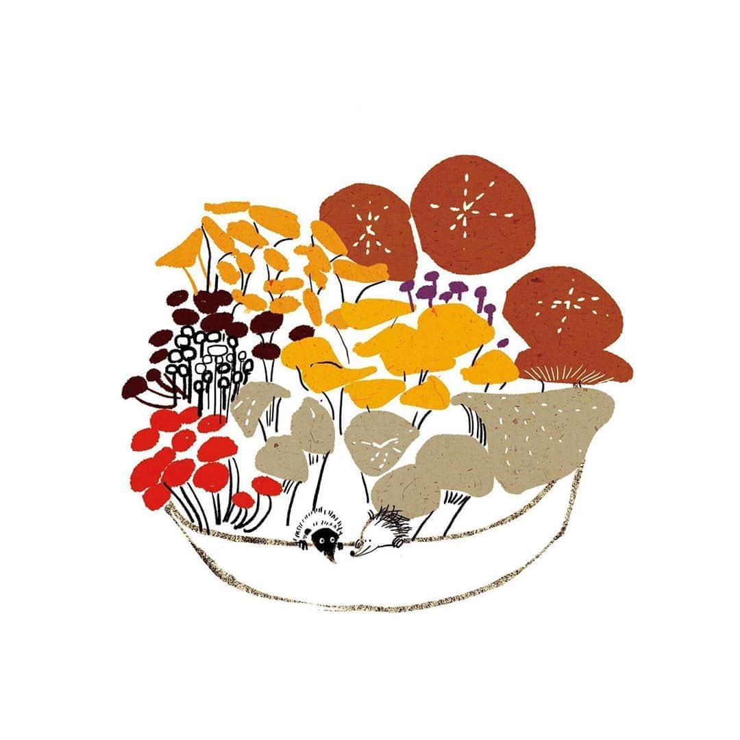 のインスタグラム：「きのこの日 #きのこ #キノコ#mushrooms #illustration #momoro#ももろ#イラスト」