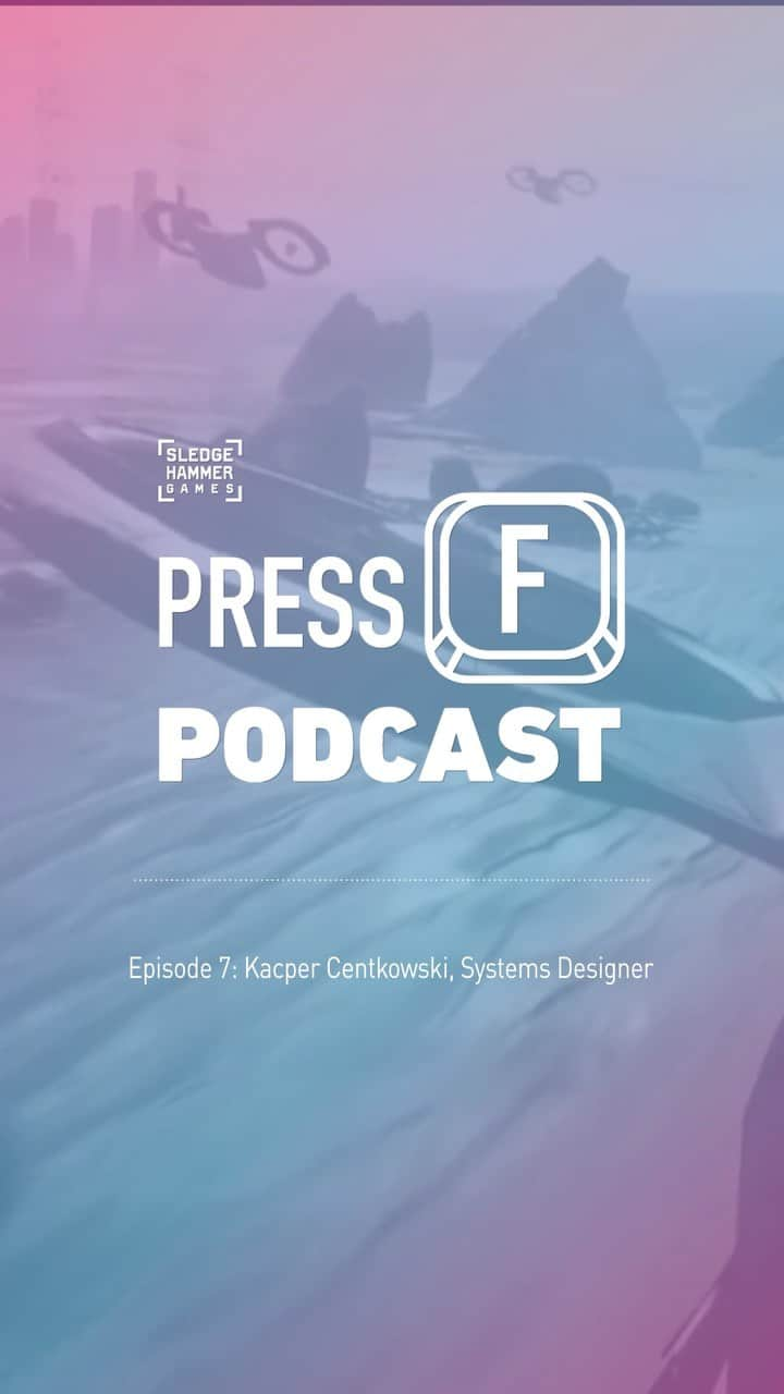 スレッジハンマー・ゲームズのインスタグラム：「Press F is a podcast about game development by Sledgehammer Games, the studio behind Call of Duty®: Modern Warfare 3, Call of Duty®: Advanced Warfare, and Call of Duty®: WWII.   Listen to the full episode: https://bit.ly/34VRKsw」