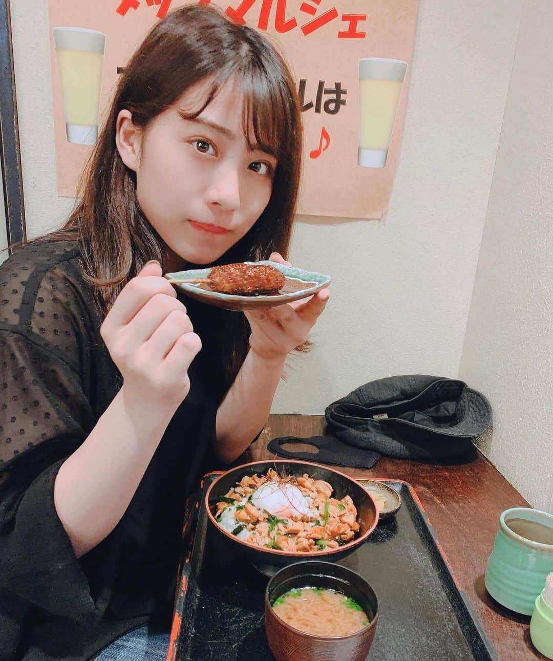 坂本遥奈さんのインスタグラム写真 - (坂本遥奈Instagram)「大須でランチ🍽 串カツがあるお店は必ず単品でも 頼んじゃいます(^^) ここのとりカツ🐓とってもおいしいのでオススメ✨ #とりカツ#なごみどり#名古屋ランチ#大須ランチ」10月15日 14時59分 - haruna_sakamoto_official