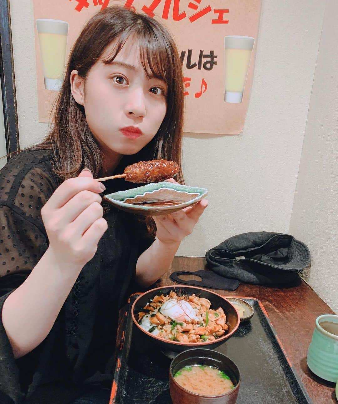 坂本遥奈さんのインスタグラム写真 - (坂本遥奈Instagram)「大須でランチ🍽 串カツがあるお店は必ず単品でも 頼んじゃいます(^^) ここのとりカツ🐓とってもおいしいのでオススメ✨ #とりカツ#なごみどり#名古屋ランチ#大須ランチ」10月15日 14時59分 - haruna_sakamoto_official