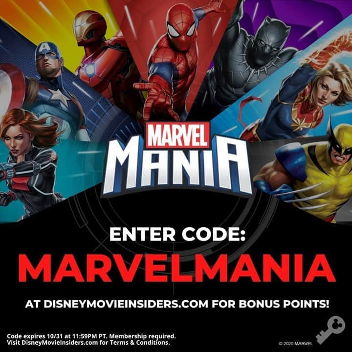 Marvel Entertainmentさんのインスタグラム写真 - (Marvel EntertainmentInstagram)「#DisneyMovieInsiders is kicking off Marvel Mania with a code for bonus points! Enter it at https://bit.ly/3lPyyDl to hulk-up your account.」10月16日 2時15分 - marvel