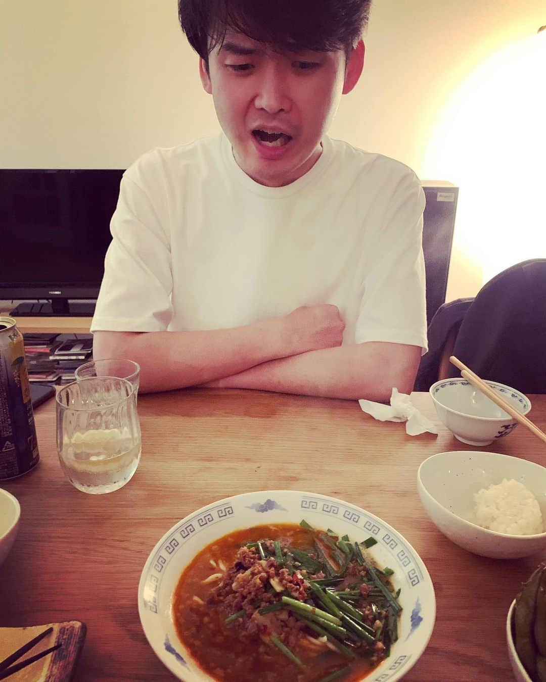 神谷洵平さんのインスタグラム写真 - (神谷洵平Instagram)「名古屋の男 @ryona_cultra  が打ち合わせにやって来たので、今夜は自宅で　味仙パーティー#JMP です。いや、これはシメです。今日は神谷手料理をご馳走しましたよ。 しかしこの味、久々過ぎて泣きそうだわ。」10月16日 3時03分 - junpeikamiya