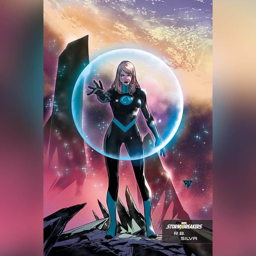 RB Silvaのインスタグラム：「FANTASTIC FOUR #26 STORMBREAKERS VARIANT COVER by me and colors by @colornmatt. #marvelcomics #marvel #fantasticfour #stormbreakers」