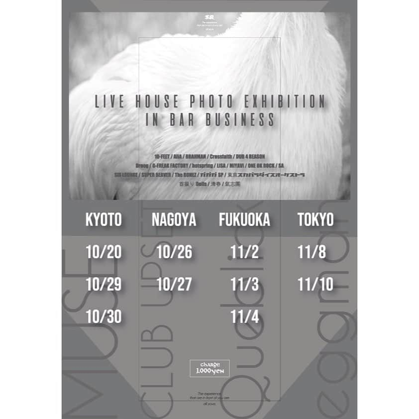 青木カズローさんのインスタグラム写真 - (青木カズローInstagram)「【#ライブハウス写真展】  追加開催決定！！  10/26,27 名古屋 11/2,3,4 福岡 11/8,10 東京  ビーバーいなかったので名古屋、福岡を再度やります！！ 宜しくお願いします！！  そして次回は、 10/20,29,30 京都となります！！  #青木カズロー #写殺 #京都MUSE #名古屋CLUBUPSET #福岡Queblick #東京eggman」10月15日 20時09分 - cazrowaoki