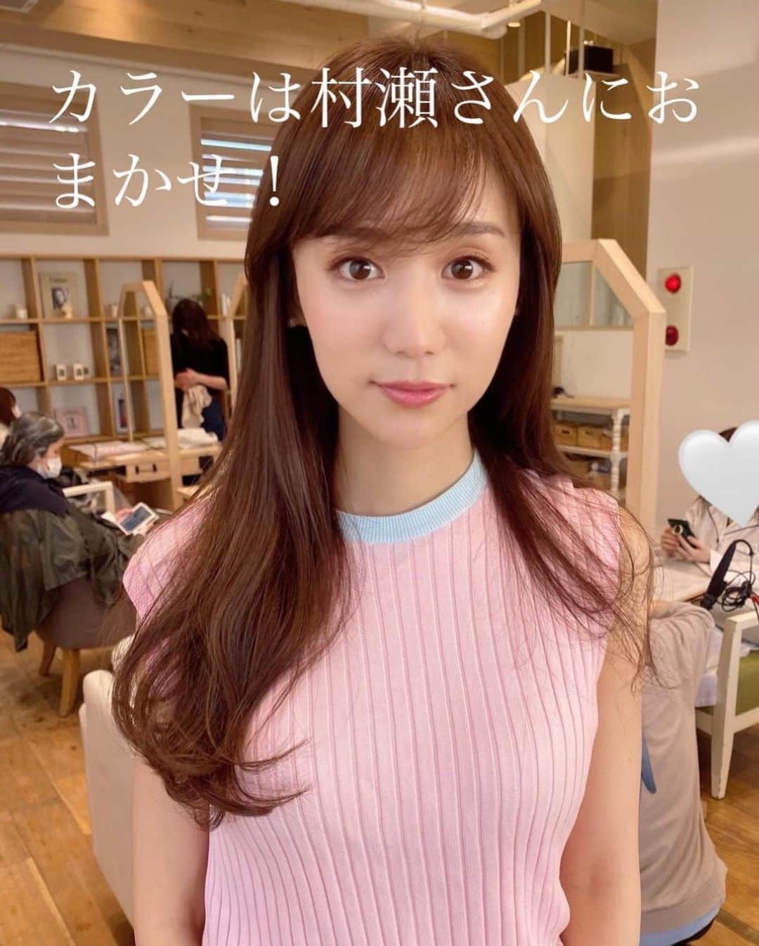 宮内ひかるのインスタグラム：「一ヶ月半ぶりの美容院だったんだけど﻿ ﻿ その間特にホームケアも頑張ってた訳では﻿ないのにそこまで髪が悲惨なことにはならなかった、Violetでケアしてもらってるおかげだね🥺💓﻿ ﻿ けどきたらやっぱり﻿ 髪質はもちろん﻿ ピンピンはねるあほ毛も﻿ のびてて巻かないと邪魔な前髪も﻿ 巻かないとなんかきまらない髪も﻿ ﻿ みちがえて変わってくる☺️✨❤️﻿ ﻿ ﻿ #ヘアー﻿ #Violet栄店　#名古屋美容院　#名古屋美容室」