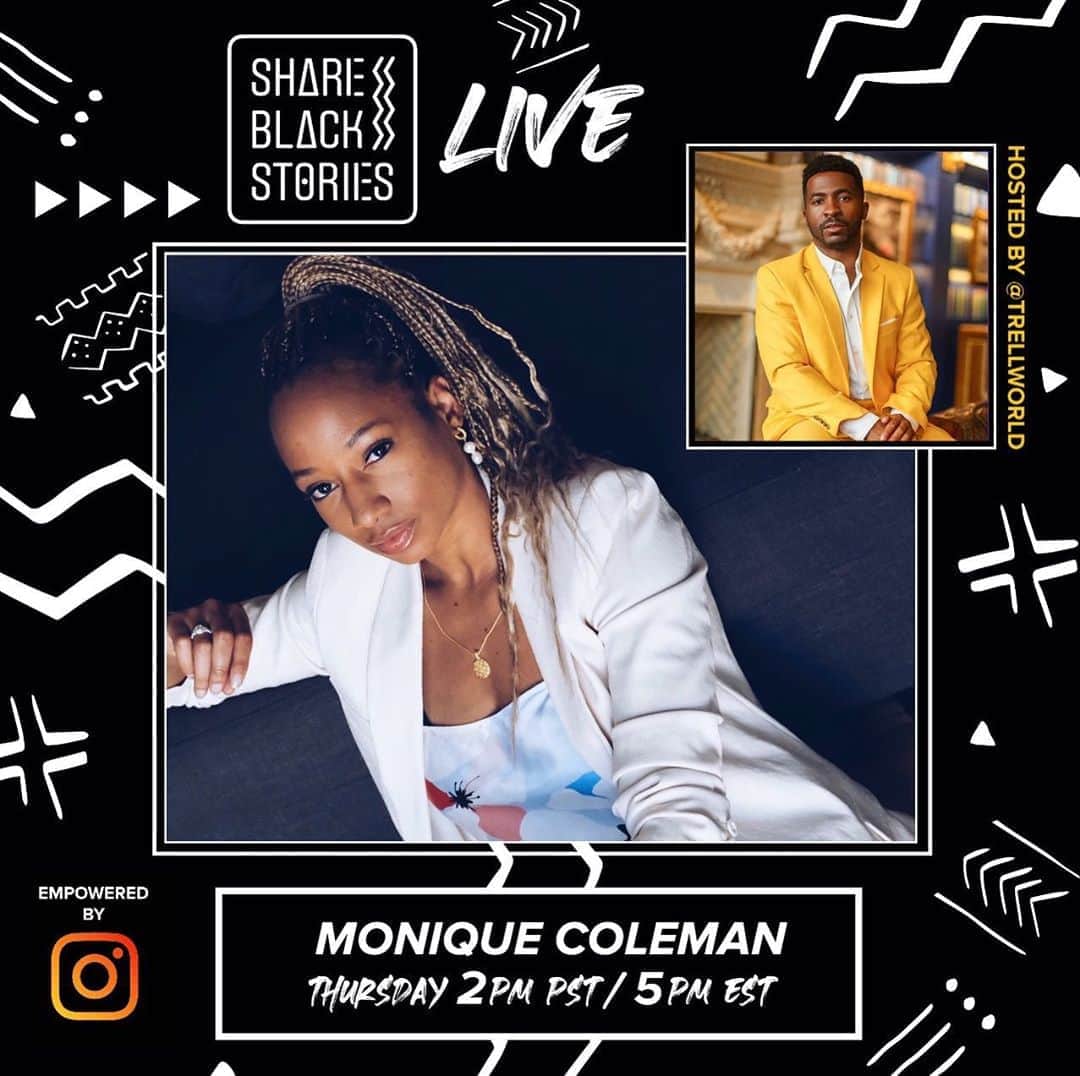モニーク・コールマンのインスタグラム：「Can’t wait to join my friend, trailblazer, and all around dope soul @trellworld on his amazing series #ShareBlackStoriesLive -TODAY at 2pm PST/5pm PST - on IG LIVE - make sure to tune in 👊🏾」
