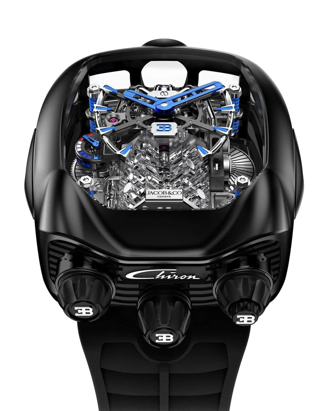 Daily Watchさんのインスタグラム写真 - (Daily WatchInstagram)「The @Jacobandco Bugatti Chiron in action 🤯 Incredible timepiece with features such as the 16-piston engine block animation and the 30 degree inclined tourbillon 🔍 #Jacobandco #DailyWatch」10月16日 3時55分 - dailywatch