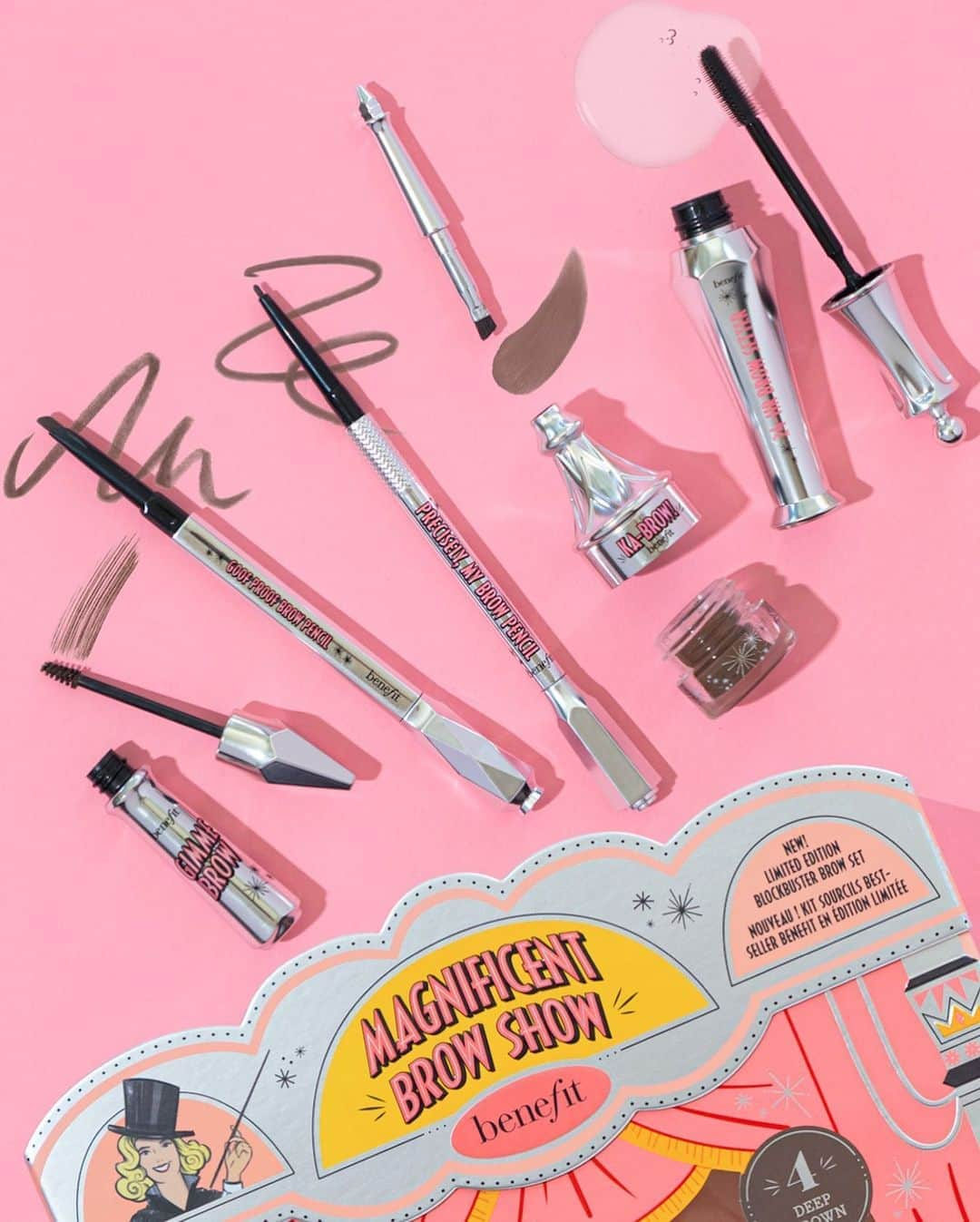 Benefit Cosmeticsさんのインスタグラム写真 - (Benefit CosmeticsInstagram)「IT’S HERE: our biggest brow deal of the year! 🎩 Magnificent Brow Show features 5 FULL SIZES of all our brow bestsellers for just ✨$49✨ ...that’s a $120 value! ➕ #preciselymybrowpencil ➕ #goofproofbrowpencil ➕ #gimmebrow+ volumizing gel ➕ #kaBROW! cream-gel pomade ➕ #24hrbrowsetter Available now in shades 2, 3, 4 & 5 exclusively on IG until 10/19 — just tap on the product tag to check out directly in the app AND get free shipping!」10月16日 3時51分 - benefitcosmetics