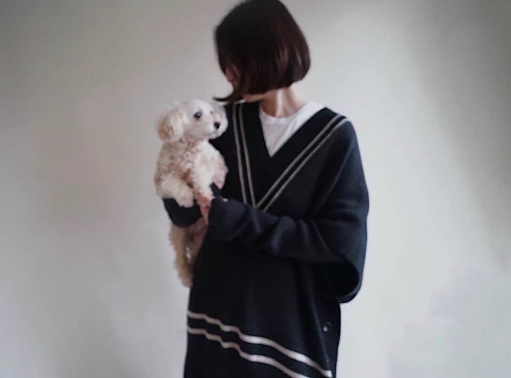 のインスタグラム：「服の質問DMいただいたので🙏  T-shirt @uniqlo_jp  knit @pelleq_official  アームウォーマーもpelleqです♡ 美容院なかなか行けず、髪3ヶ月放置だけど、ブローしやすいし、全然気にならない！　@kimura_achikoh さんのカットが神🥺💘」