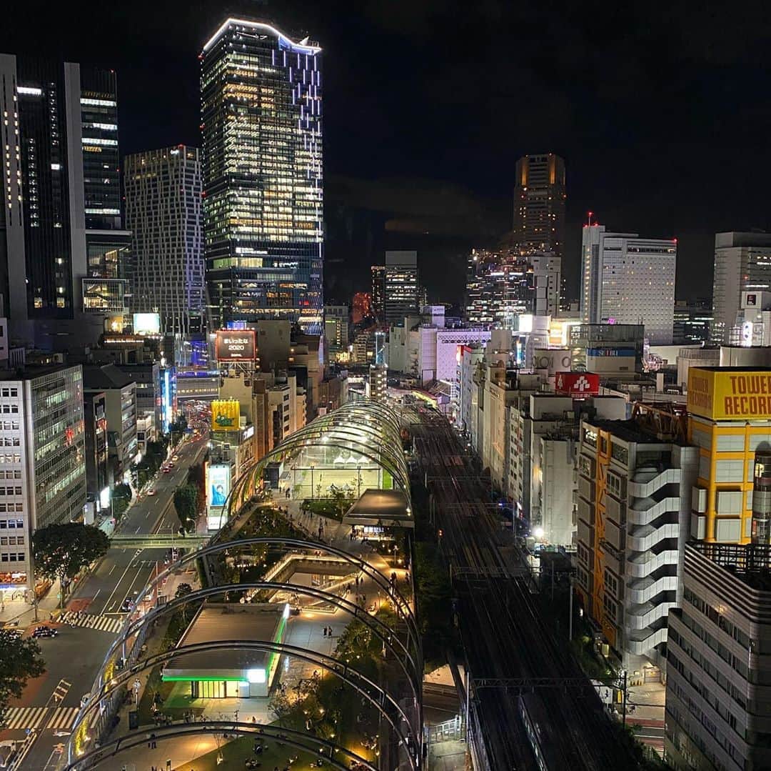 のインスタグラム：「Shibuya night view」