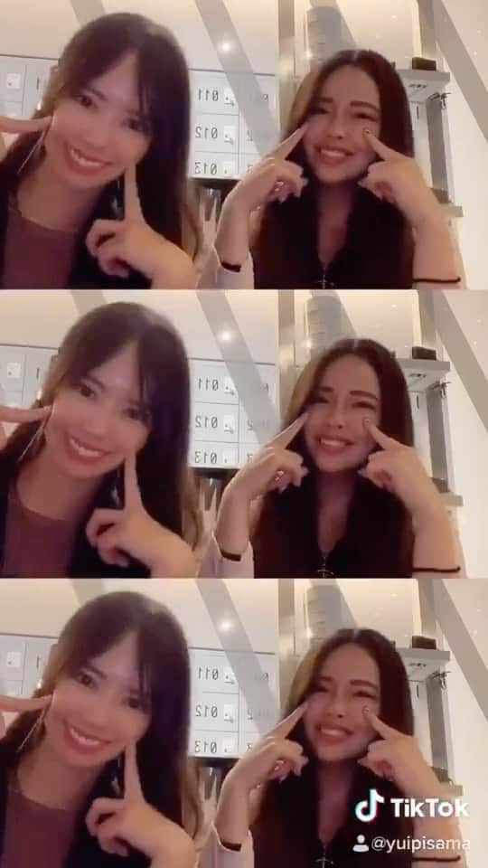 hina2221のインスタグラム：「TikTok練習中☺️ 下手すぎる😗  #ゆいひなTikTok」